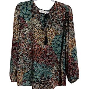 Whyte Eyelash Women’s Blouse Top Size Small Tie Front Detail